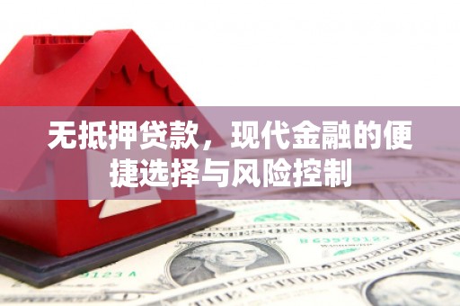 武汉无抵押贷款，现代金融的便捷选择与风险控制