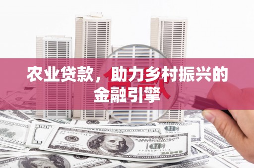 新抚农业贷款，助力乡村振兴的金融引擎