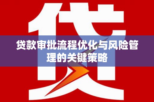 桑日贷款审批流程优化与风险管理的关键策略