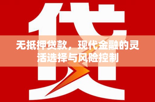 赫山无抵押贷款，现代金融的灵活选择与风险控制