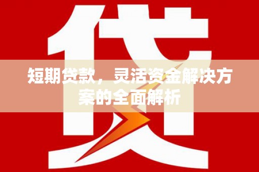 镇远短期贷款，灵活资金解决方案的全面解析