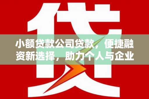 班玛小额贷款公司贷款，便捷融资新选择，助力个人与企业成长