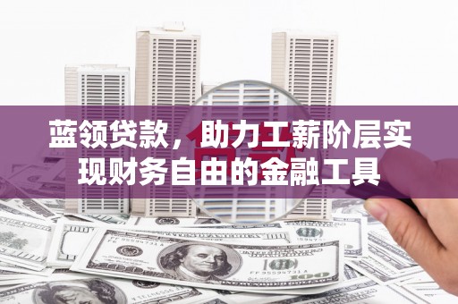 阿合奇蓝领贷款，助力工薪阶层实现财务自由的金融工具