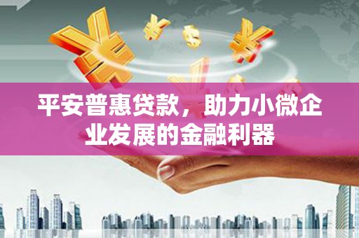 兰屿平安普惠贷款，助力小微企业发展的金融利器