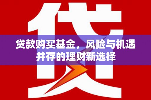 昆明贷款购买基金，风险与机遇并存的理财新选择