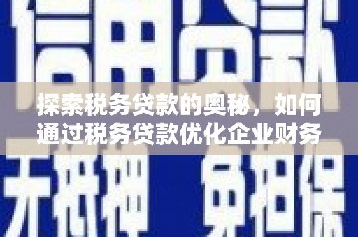 荔浦探索税务贷款的奥秘，如何通过税务贷款优化企业财务