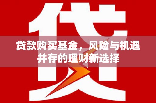 黟县贷款购买基金，风险与机遇并存的理财新选择