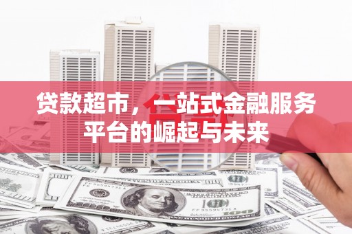 南庄贷款超市，一站式金融服务平台的崛起与未来
